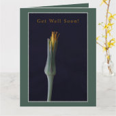 Blume Olive Green Yellow Elegant Einfach gut mache Karte (Gelbe Blume)