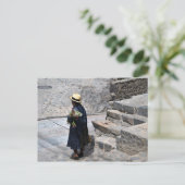 Blume, Ollantaytambo, Peru Postkarte (Stehend Vorderseite)