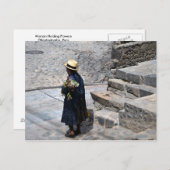 Blume, Ollantaytambo, Peru Postkarte (Vorne/Hinten)