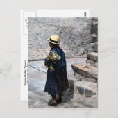 Blume, Ollantaytambo, Peru (Vert) Postkarte (Vorne/Hinten)