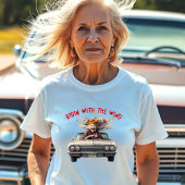 Blume Oma Ridin mit dem Wind in ihrem 64 T-Shirt