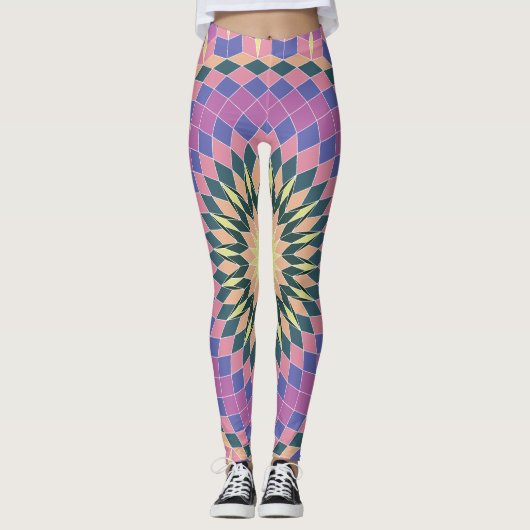 Blume optischer Effekte Leggings (Vorderseite)