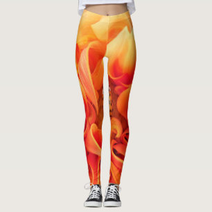Blume Orange Dahlia mit Lady Bug Leggings