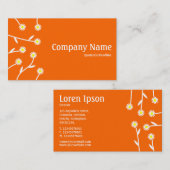 Blume - Orange FF6600 Visitenkarte (Vorne/Hinten)