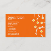 Blume - Orange FF6600 Visitenkarte (Rückseite)