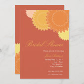 Blume - orange, gelb einladung (Vorne/Hinten)