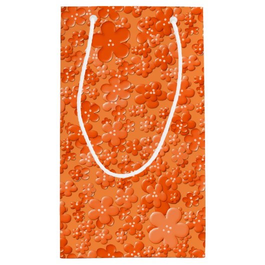 Blume, Orange-GIFT BAG S Kleine Geschenktüte (Rückseite)