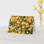 Blume Orange Tulips und Snowdrop Art Note Card Karte (Gelbe Blume)