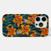 Blume, orange und blau Case-Mate iPhone hülle (Rückseite (Horizontal))