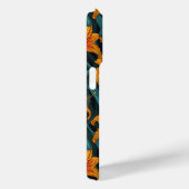 Blume, orange und blau Case-Mate iPhone hülle (Rückseite / Rechts)