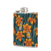 Blume, orange und blau flachmann (Links)