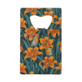 Blume, orange und blau geldbeutel flaschenöffner (Rückseite)