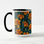 Blume, orange und blau tasse (Links)