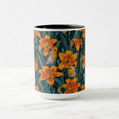 Blume, orange und blau tasse (Zentrum)