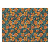 Blume, orange und blau tischdecke (Vorderseite (Horizontal))