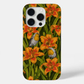 Blume, orange und dunkelgrün Case-Mate iPhone hülle (Rückseite)