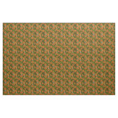 Blume, orange und dunkelgrün stoff (Yard (91,4 cm))