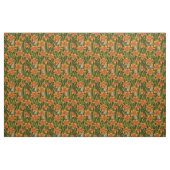 Blume, orange und dunkelgrün stoff (Fat Quarter (45,7 x 55,9 cm))