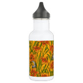 Blume, orange und grün edelstahlflasche (Links)