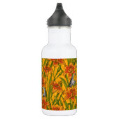 Blume, orange und grün edelstahlflasche (Rechts)