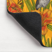 Blume, orange und grün mousepad (Ecke)