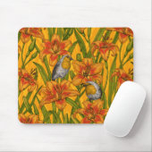 Blume, orange und grün mousepad (Mit Mouse)