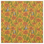 Blume, orange und grün stoff (Muster)