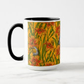 Blume, orange und grün tasse (Links)