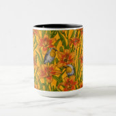 Blume, orange und grün tasse (Zentrum)