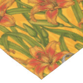 Blume, orange und grün tischdecke (Schrägansicht)