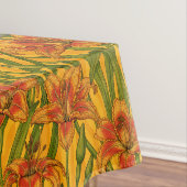 Blume, orange und grün tischdecke (Beispiel)