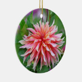 Blume Orange und Pink Dahlia 1. Keramik Ornament (Rechts)