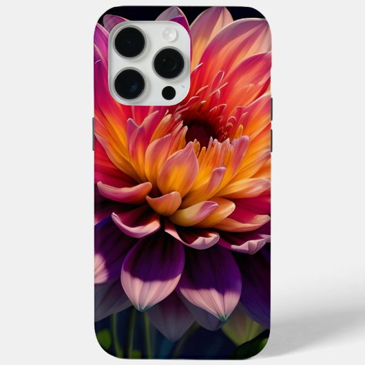 Blume Orange und Pink Dahlia Case-Mate iPhone Hülle (Rückseite)
