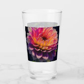 Blume Orange und Pink Dahlia Glas (Rückseite)