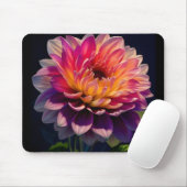 Blume Orange und Pink Dahlia Mousepad (Mit Mouse)