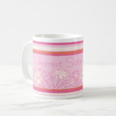 Blume Orange und Rosa Tasse (Vorderseite Links)