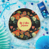 Blume Orange Yellow Poppy Poppies Hochzeit  Pappteller (Party)