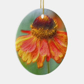 Blume Orange Zinnia Keramik Ornament (Rechts)