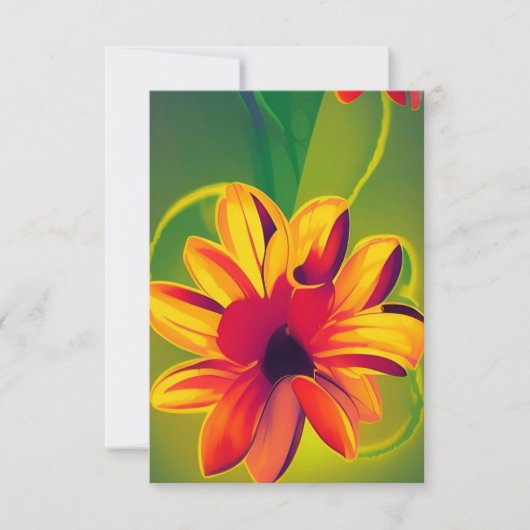 Blume orangefarbene, goldgrüne Kätzchenstimmen Dankeskarte (Vorderseite)