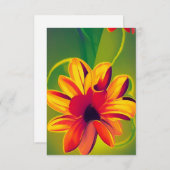 Blume orangefarbene, goldgrüne Kätzchenstimmen Dankeskarte (Vorne/Hinten)