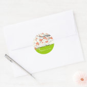 Blume Orangenkalk grüne Hochzeit Speichern Sie das Runder Aufkleber (Umschlag)
