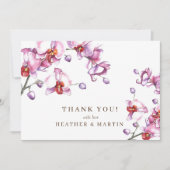 Blume Orchid Dankeskarte (Vorderseite)