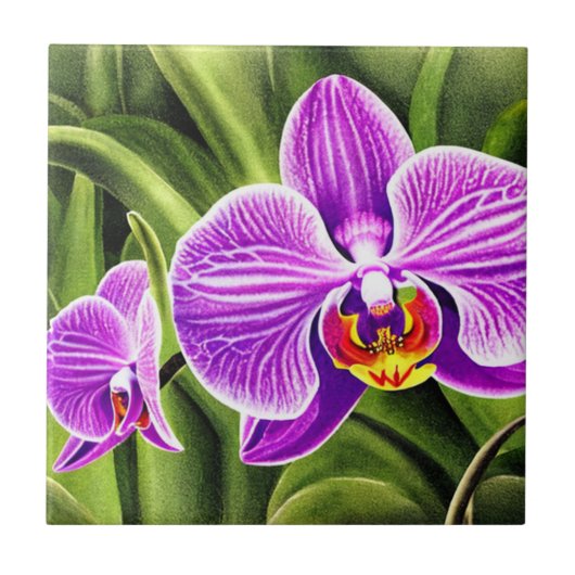 Blume Orchid Decorative Keramik Fliesen (Vorderseite)