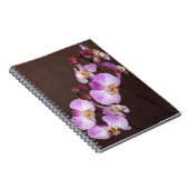 Blume Orchid Diagonal Violet Weißes Nah-Up Foto Notizblock (Rechte Seite)