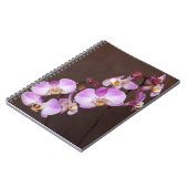 Blume Orchid Diagonal Violet Weißes Nah-Up Foto Notizblock (Linke Seite)