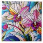 Blume Orchid Fliese (Vorderseite)