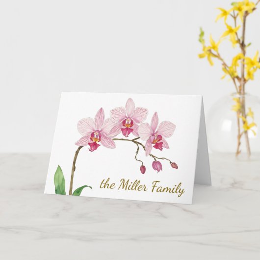 Blume Orchid Karte (Gelbe Blume)