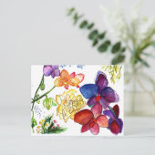 Blume Orchid Postkarte (Stehend Vorderseite)