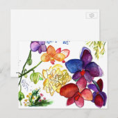 Blume Orchid Postkarte (Vorne/Hinten)