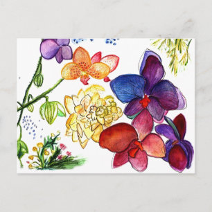 Blume Orchid Postkarte
